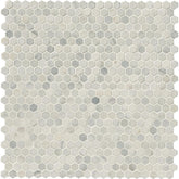 MS International Greecian White 1" Hexagon 12 in. x 12 in. x 10 mm Polished Marble Mesh-Mounted Mosaic Tile